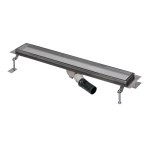 Nerezový koupelnový žlábek pro dlažbu do prostoru, délka 950 mm