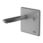 Piezo nástěnná umyvadlová baterie, délka výtoku 170 mm, 6 V