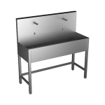 Nerezový žlab na nohou, 1250 mm, dvě elektroniky
