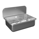 Nerezová nástěnná výlevka