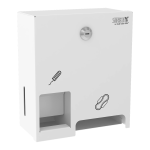 Nerezový zásobník hygienických potřeb, bílý