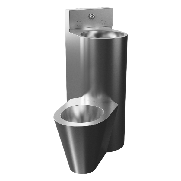 WC s umyvadlem do rohu, WC na zemi vlevo, závitové tyče