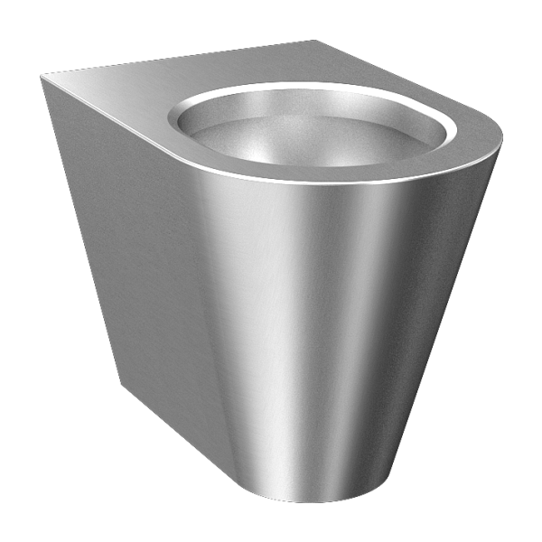 Nerezové antivandalové WC na podlaze stojící