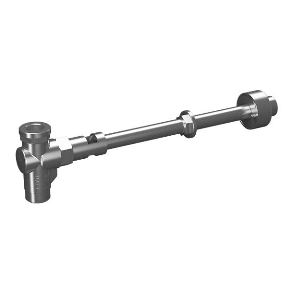 Samouzavírací splachovač pro WC, s prodloužením