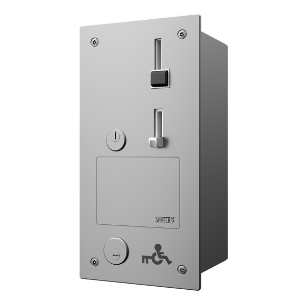 Vestavěný mincovní automat dveřního zámku s eurozámkem, 24 V DC