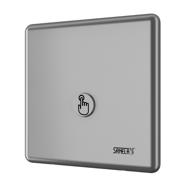 Splachovač WC na tlakovou vodu s piezo tlačítkem, matný, 24 V DC