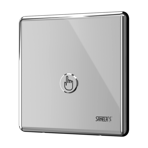 Piezo splachovač WC, lesklý, 6 V