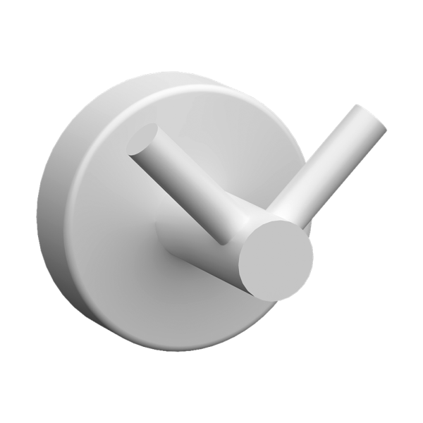 Nerezový dvojitý háček, povrch bílý