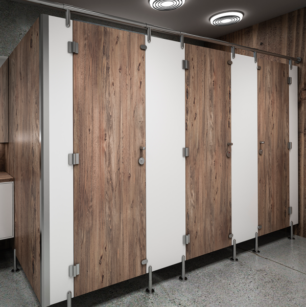 Sanitární kabinky a příčky, lamino tl. 18 mm, nerez profil, do suchých prostor